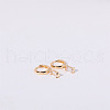 Brass Micro Pave Cubic Zirconia Hoop Earrings WGF8540-04-1