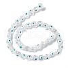 Transparent Evil Eye Glass Beads Strands LAMP-K037-06G-2