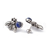 Natural Lapis Lazuli Bee Stud Earrings EJEW-C016-01AS-03-3