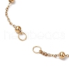 2Pcs 2 Colors 304 Stainless Steel Ball Link Chain Bracelet Making AJEW-JB01305-3