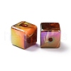 UV Plating Rainbow Iridescent Acrylic Beads PACR-H003-11-3