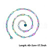 4MM Unisex 304 Stainless Steel Paperclip Chains Necklaces AU9647-5-1