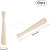 Olycraft Unfinished Mini Natural Wooden Half Drilled Beads WOOD-OC0001-27B-2
