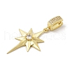 Brass Micro Pave Cubic Zirconia Pendants KK-U047-11G-2