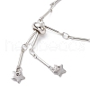 Brass Bar Link Chain Bracelet Making AJEW-JB01186-01-4