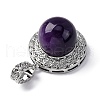 Natural Amethyst Pendants G-K339-04P-10-2