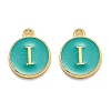 Golden Plated Alloy Enamel Charms X-ENAM-Q437-15I-1