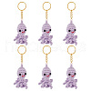 6Pcs Handmade Crochet Wool Octopus Keychains KEYC-NB00004-1