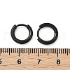 202 Stainless Steel Huggie Hoop Earrings EJEW-F111A-11mm-EB-5