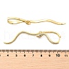 Brass Clear Cubic Zirconia Snake Hoop Earrings EJEW-C147-07G-5