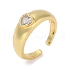 Rack Plating Brass Micro Pave Cubic Zirconia Cuff Finger Rings for Women RJEW-C114-21E-G-1