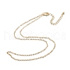 Brass Cable Chain Necklaces X-NJEW-K123-05G-2