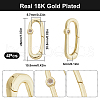 SUNNYCLUE 4Pcs Rack Plated Brass Micro Pave Clear Cubic Zirconia Clasps KK-SC0005-70-2