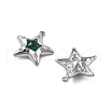 304 Stainless Steel Micro Pave Cubic Zirconia Pendants STAS-Z121-44P-3