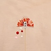 Paper Japanese Fan Flower Stick for New Year's Day Party Decoration PW-WG9F907-02-1