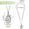 Beebeecraft 1Pc 304 Stainless Steel Macrame Pouch Necklace Making for Gemstone Nuggets NJEW-BBC0001-26-2