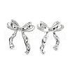 Bowknot Rack Plating Brass Studs Earrings for Women KK-Z038-11P-1