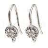 Rack Plating Brass Micro Pave Clear Cubic Zirconia Earring Hooks KK-A231-10S-1