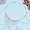 1Pc Zinc Alloy Bib Necklaces NJEW-FG0001-08-4