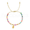 Adjustable Polymer Clay Braided Bead Bracelets for Women UC3003-1
