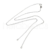 Rhodium Plated 925 Sterling Silver Cable Chains Necklace Makings STER-B001-03P-B-1