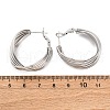 Brass Twist Hoop Earrings EJEW-R025-30P-5