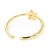 Star Golden Cuff Rings for Women KK-G404-09-3