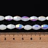 Electroplate Glass Beads Strands GLAA-Q101-03A-AB07-5