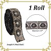 10 Yards Organza Embroidery Flower Ribbons with Paillettes SRIB-WH0011-202A-2
