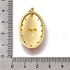 Brass Micro Pave Clear Cubic Zirconia Pendants KK-F899-01A-G-3