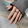 Fashionable Brass Enamel Adjustable Open Cuff Rings FS-WG4EF21-01-2