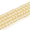 Baking Painted Transparent Glass Beads Strands DGLA-N011-4mm-02-1