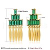 Brass Micro Pave Cubic Zirconia Stud Earrings EJEW-BB70420-4