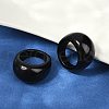 Natural Obsidian Finger Rings for Unisex RJEW-C128-01C-3