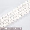 Olycraft 4 Strands Natural Lava Rock Round Beads Strands G-OC0002-38-3