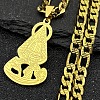 Virgin 304 Stainless Steel Pendant Necklaces for Men Women NJEW-K283-18G-1