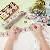 Polyester Flower Embroidery Lace Trim OCOR-WH0090-93-3