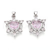 Brass Micro Pave Cubic Zirconia Pendants KK-N264-07P-1