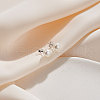 Mother's Day Jewellery Round Natural Pearl Stud Earrings EJEW-G411-03A-P-3