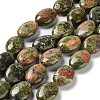 Natural Unakite Beads Strands G-L164-A-33-1