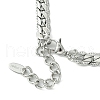 304 Stainless Steel with Cubic Zirconia Necklace NJEW-Q322-01P-4