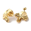 PVD Vacuum Plating 304 Stainless Steel Stud Earrings EJEW-C085-09G-2