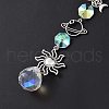 AB Color Plated Crystal Teardrop Big Pendant Decorations HJEW-G019-03H-5