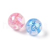 UV Plating Transparent Acrylic Beads OACR-Z020-10-2