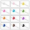 DELORIGIN 24 Pairs 12 Colors Silicone Eyeglasses Ear Grips Sleeve Holder AJEW-DR0001-19-3