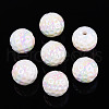 UV Plating Opaque Acrylic Beads OACR-T028-63A-1