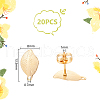 Unicraftale 20Pcs Leaf 304 Stainless Steel Stud Earring Findings STAS-UN0058-05-3