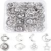 SUPERFINDINGS 96Pcs 8 Style Tibetan Style Alloy Pendants TIBE-FH0001-15-1