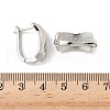 Rectangle Brass Hoop Earrings EJEW-D320-21P-5