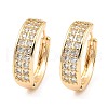 Brass Micro Pave Cubic Zirconia Hoop Earrings EJEW-D078-15KCG-1